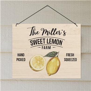 Personalized Sweet Lemon Farm Wall Sign