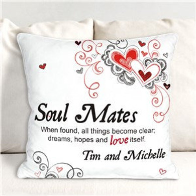 Personalized Soul Mates Throw Pillow