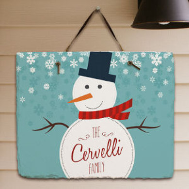 Personalized Snowman Plaque