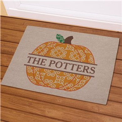Personalized Pumpkin Doormat
