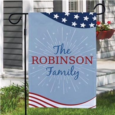 Personalized Patriotic Garden Flag