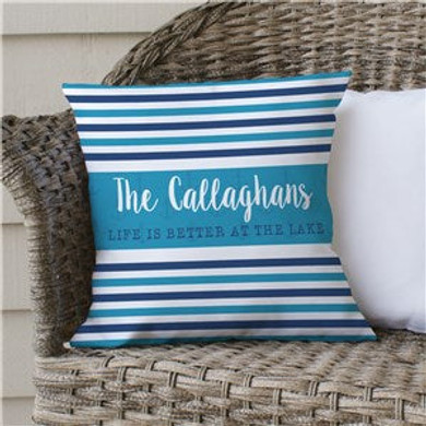 Personalized Life Is Better At The Lake Throw Pillow
