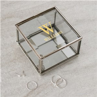 Personalized Last Initial Jewelry Box