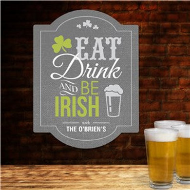 Personalized Irish Welcome Wall Sign