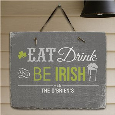 Personalized Irish Welcome Slate Plaque Personalized Irish Welcome Slate Plaque