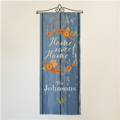 Personalized Home Sweet Home With Leaves Wall Hanging