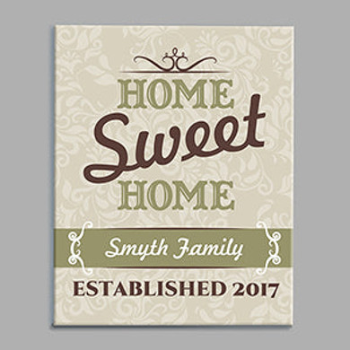 Personalized Home Sweet Home Wall Canvas