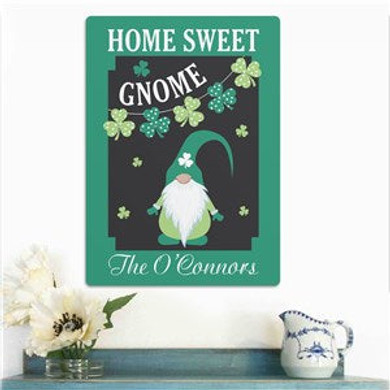 Personalized Home Sweet Gnome Wall Sign
