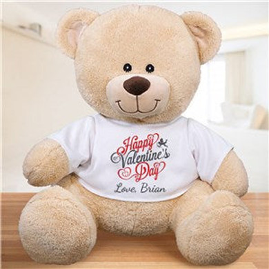 Personalized Happy Valentines Day Sherman Bear