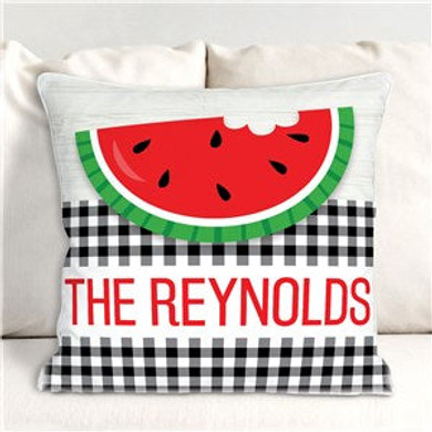 Personalized Happy Summer Throw Pillow