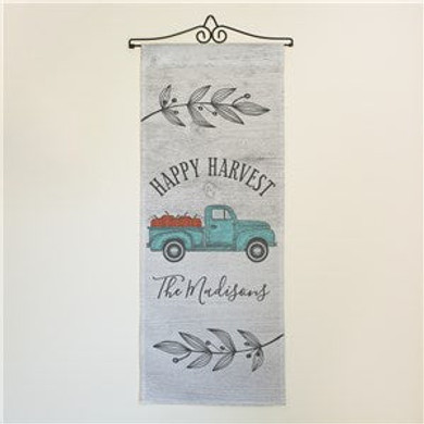 Personalized Happy Harvest Truck Wall Hanging