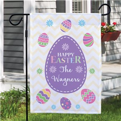 Personalized Happy Easter Garden Flag
