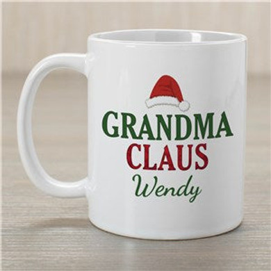 Personalized Grandma Claus Coffee Mug