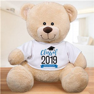 Personalized Graduate Hat With Banner Sherman Bear