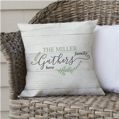 Personalized Gather Here Throw Pillow