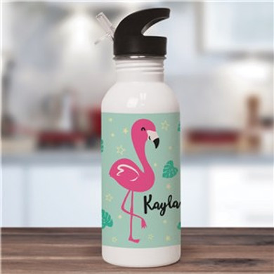 Personalized Flamingo Water Bottle
