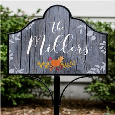 Personalized Fall Floral Magnetic Yard Sign