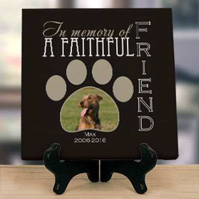Personalized Faithful Friend Photo Memorial Canvas