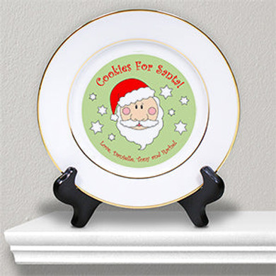 Personalized Cookies for Santa Ceramic Plate