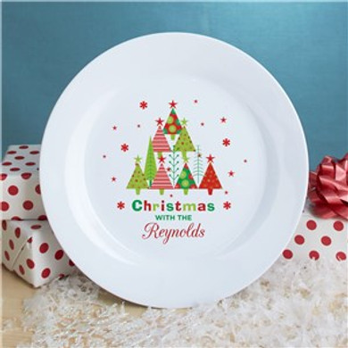 Personalized Christmas Dessert Plate