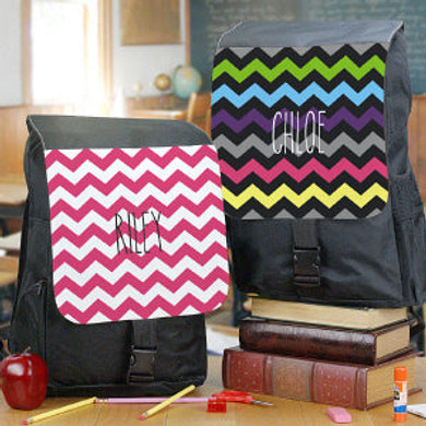 Personalized Chevron Backpack