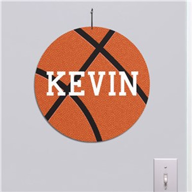 Personalized Basketball Round Wall Sign