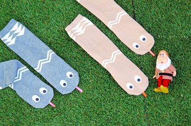 Snake Socks in Grey