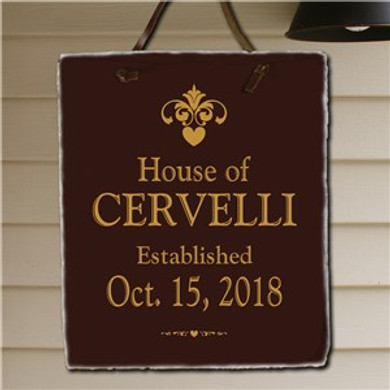 Our House Personalized Slate Plaque