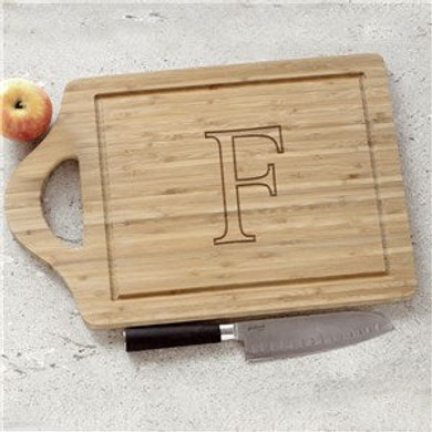 Monogrammed Bamboo Cheese Cutting Carving Board
