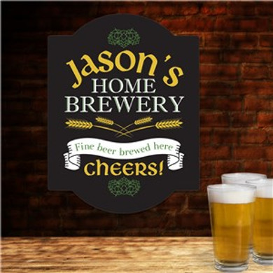 Home Brewery Personalized Wall Sign