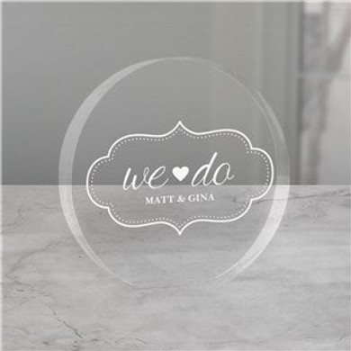 Engraved We Do Cake Topper