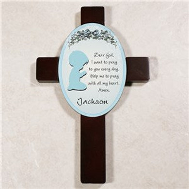 Boy's Bedroom Personalized Prayer Cross