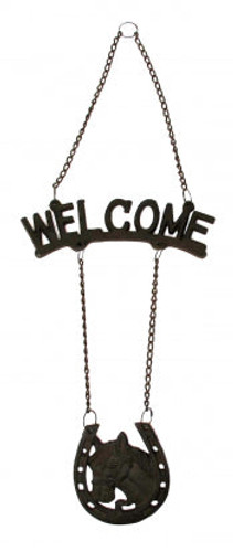 Cast Iron Welcome HorseHorseshoe Sign Cast Iron Welcome HorseHorseshoe Sign