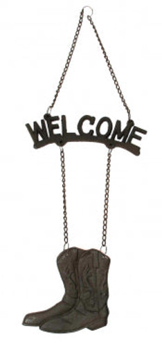 Cast Iron Welcome Boot Sign Cast Iron Welcome Boot Sign