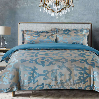 DM513Q Dolce Mela Bedding - Venice, Luxury Jacquard Queen Duvet Cover Set