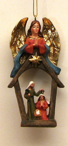 Resin Angel Nativity Ornament
