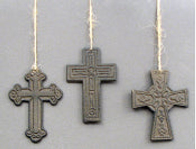 Cast Iron Crosses Set of 3