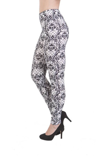 Lacey Look Black Microfiber Leggings