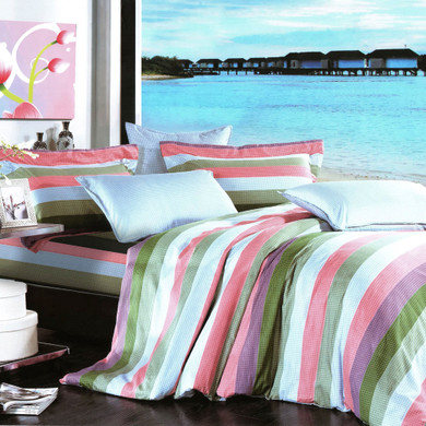 Blancho[Reminiscent Mood] 100% Cotton 3PC Comforter Cover/Duvet Cover Combo (Twin Size)