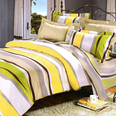 BlanchoSpringtime 100% Cotton 4PC Comforter Cover/Duvet Cover Combo Queen Size