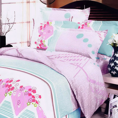 Blancho[Springtime] 100% Cotton 4PC Comforter Cover/Duvet Cover Combo (Full Size)