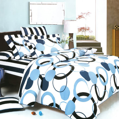 Artistic Blue Luxury 6PC MEGA Comforter Set Combo 300GSM Twin Size Artistic Blue Luxury 6PC MEGA Comforter Set Combo 300GSM Twin Size