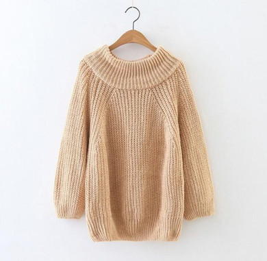Off Shoulder Long Sleeves Loose Sexy Knit Pullovers Sweater Off Shoulder Long Sleeves Loose Sexy Knit Pullovers Sweater