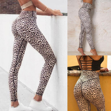 Leopard Printed Pattern Sport Tights Leggings