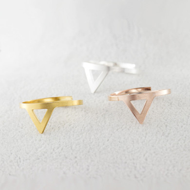 Minimalist Triangle Midi Ring