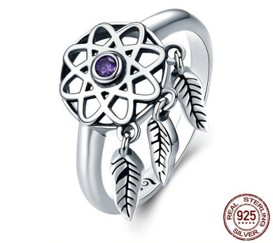 Beautiful Dream Catcher Holder Finger Ring
