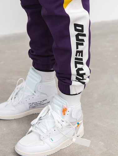 Printing Side Stripe Pockets Vintage Men's Track Sweatpants