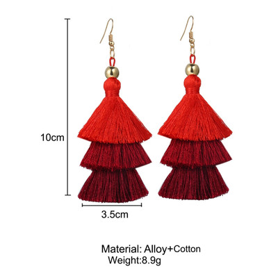 Bohemian Multilayer Tassel Earrings For Women