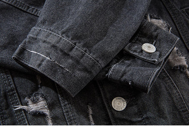 Wolf Embroidery Quality Denim Jacket