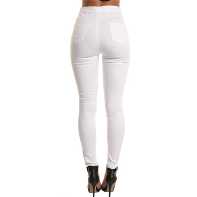 Push Up High Waist Slim Ripped Style Jeans